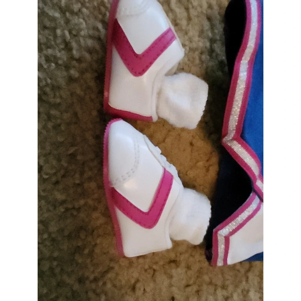 American Girl Doll STARS Cheerleader Blue Outfit  Pink Megaphone  Shoes‎ Socks